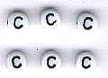 Kunststof Alfabet kraal C rond 7 mm - Klik op de afbeelding om het venster te sluiten