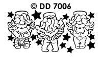 DD7006 Kerst engeltjes zilver