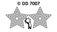 DD7007 Kerst ster in ster zilver