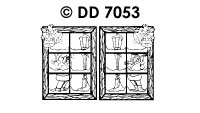 DD7053 Kerst ramen met spelende muzikanten zilver - Klik op de afbeelding om het venster te sluiten