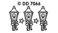 DD7066 Kerst lantaarns met/zonder strik zilver