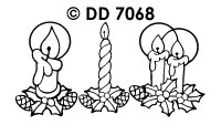 DD7068 Kerst kaarsen diverse goud