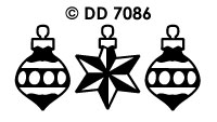 DD7086 Kerstbal/ster met ophangpunt goud