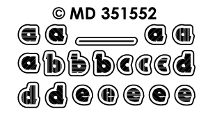 MD351552 Alfabet transparant/goud