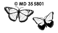 MD355801 Vlinders transparant/goud