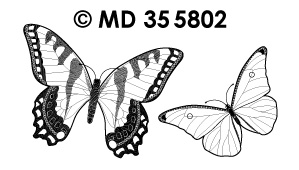 MD355802 Vlinders transparant/goud