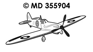 MD355904 Vliegtuigen transparant/goud