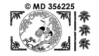 MD356225 Kraanvogels transparant/zilver