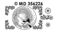 MD356226 Pauw transparant/zilver