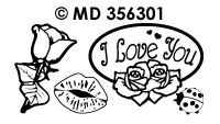 MD356301 Liefde transparant/goud