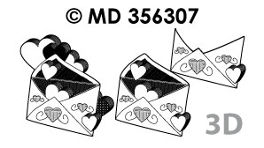 MD356307 Enveloppen transparant/goud