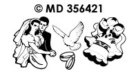 MD356421 Huwelijk / Getrouwd transparant/goud