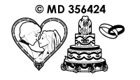 MD356424 Huwelijk / Getrouwd transparant/goud