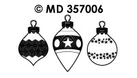 MD357006 Kerstballen 35 stuks transparant / goud