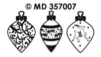 MD357007 Kerstballen 18 stuks transparant / zilver