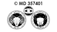 MD357401 Horoscoop transparant/zilver
