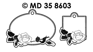 MD358603 Labels transparant/goud