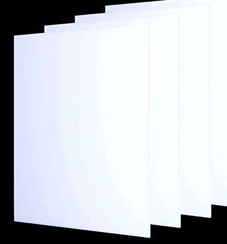 Hardfolie vel A4 formaat 21 x 29.7 cm wit per 5 stuks
