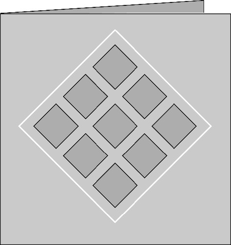 rk 340/21 Vierkante kaart diagonaal venster