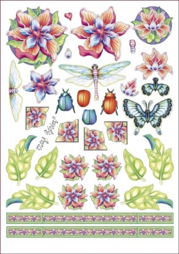 mr-2570 Bloemen / vlinders