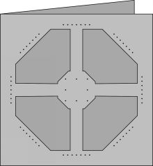 rk 349/21 Borduurkaart achthoek**