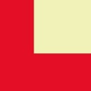 4kant Duo rood/ivoor 13.5 X13.5 cm - Klik op de afbeelding om het venster te sluiten