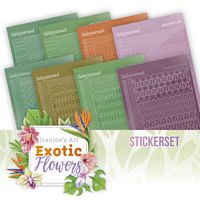 Creative Hobbydots boekje 16 Exotic Flowers Sticker set - Klik op de afbeelding om het venster te sluiten