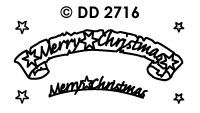DD2716 Merry Christmas banner goud