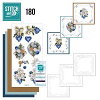Stitch & Do 180 Blauwe Kerst Bloemen