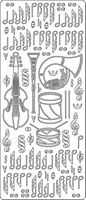 Au 1703-0620 Muziekinstrumenten / noten goud