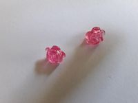 Kralenboom kunststof roosje 66 roze 1 cm zakje inhoud 10 stuks