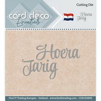 Card Deco Essentials CDECD0045 Snijmal Hoera Jarig