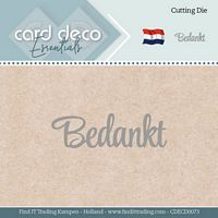 Card Deco Essentials CDECD0073 Snijmal Bedankt