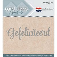Card Deco Essentials CDECD0044 Snijmal Gefeliciteerd - Klik op de afbeelding om het venster te sluiten