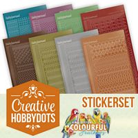Creative Hobbydots boekje 22 Colourful Feathers Sticker set