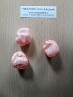 Frosted kraal 19 x 22 mm roze