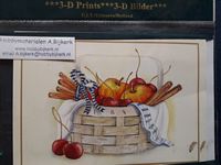 3D Schilderij 1471 Fruitmand 4 plaatjes met instructies OP=OP