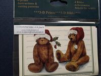 3D Schilderij 1489 Kerst beren 4 plaatjes met instructies OP=OP