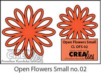 Crealies Open Flowers snijmal / stans no 02 klein