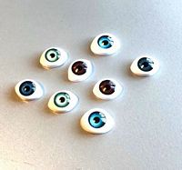 Poppen ogen ovaal 15 mm iris 8 mm kleur blauw nog 4 leverbaar