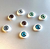 Poppen ogen ovaal 17 mm iris 9 mm kleur blauw nog 5 leverbaar