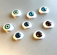 Poppen ogen ovaal 20 mm iris 11 mm kleur grijs nog 3 leverbaar - Klik op de afbeelding om het venster te sluiten