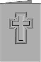rk 258/ 21 Latijns-kruis met lila foliedruk #