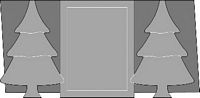 rk 249/26 kabinet-kaart 2 kerstbomen - Klik op de afbeelding om het venster te sluiten