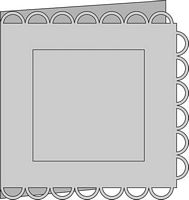 rk 318/23 Vierkante kaart schulp - Klik op de afbeelding om het venster te sluiten