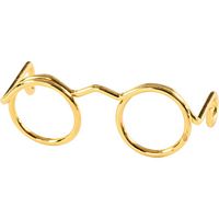 Poppenbril 60 mm goudkleurig