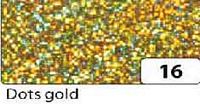 Holografisch folie gold dot 25 X 40 CM