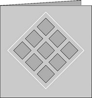 rk 340/25 Vierkante kaart diagonaal venster