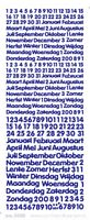 F3069 G Kalender teksten